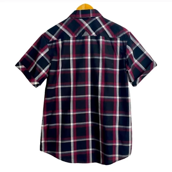 Costal Short Sleeve Plaid Shirt Men Size M - Picture 2 of 7